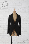 marc le bihan tie trim jacket 2250 E23 black